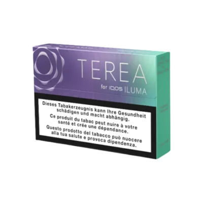Стики TEREA Purple Wave KZ — упаковка TEREA для IQOS ILUMA, ягодный вкус с ментолом, фото АЙКОС СТОР