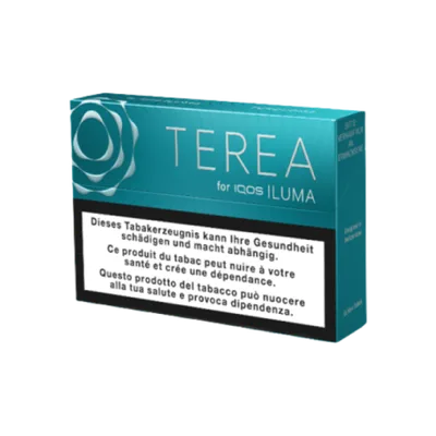 Стики TEREA Turquoise KZ — упаковка TEREA для IQOS ILUMA, мята с лёгкими фруктовыми нотами, фото АЙКОС СТОР
